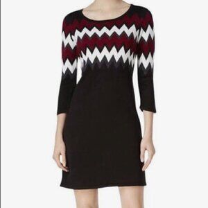 Sandra Darren Chevron Sweater Dress